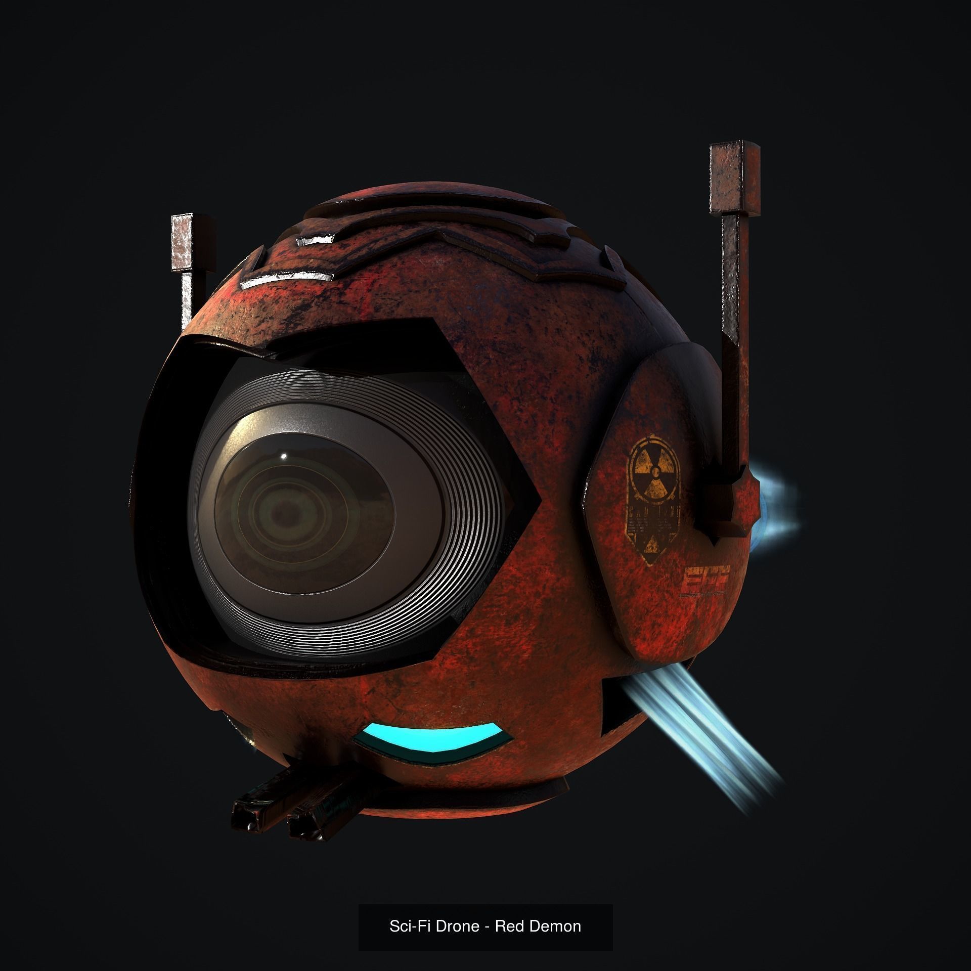 Sci-Fi Drone Pack 3D Model Collection_9