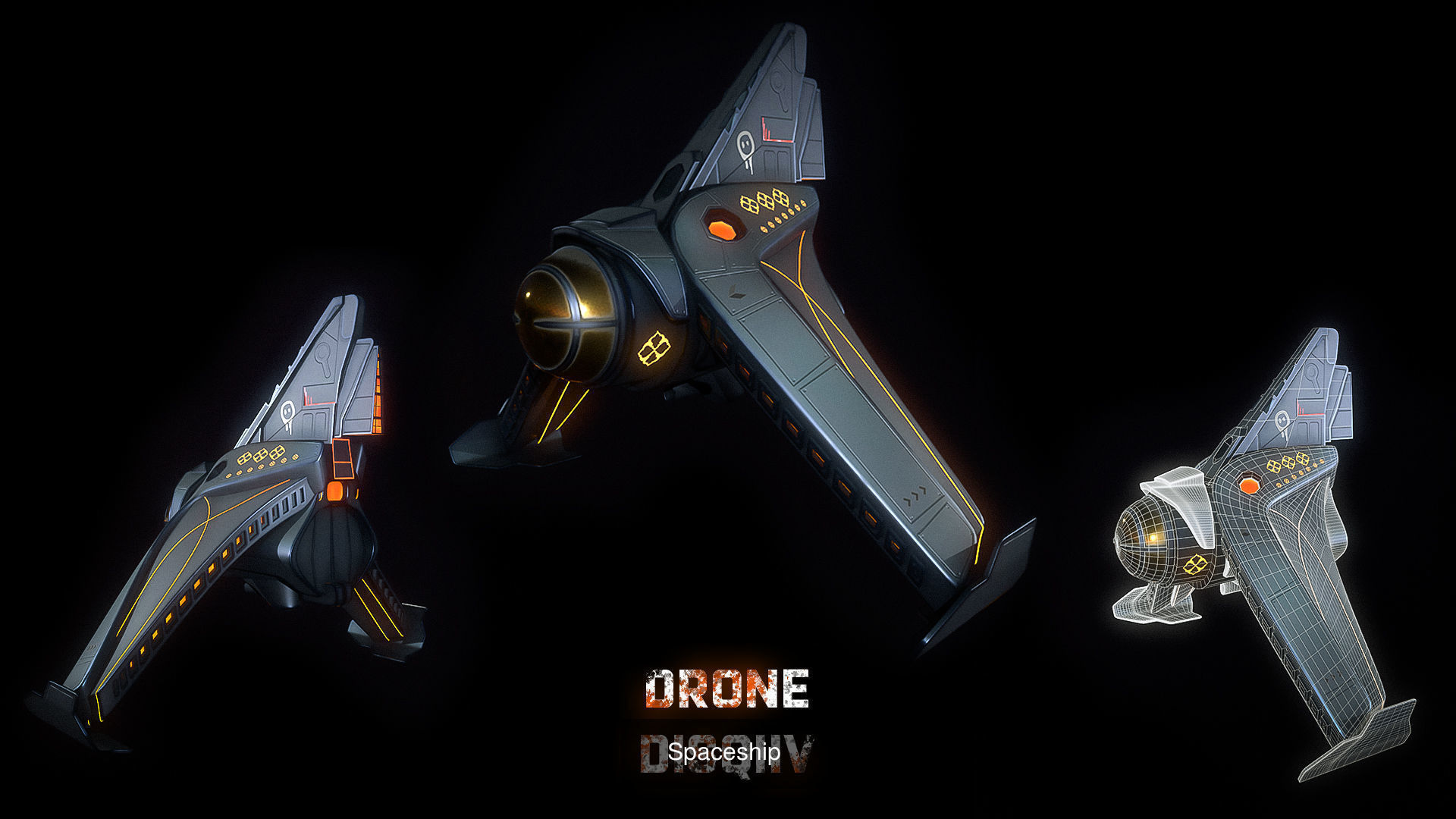 Sci-Fi Drone Pack 3D Model Collection_8