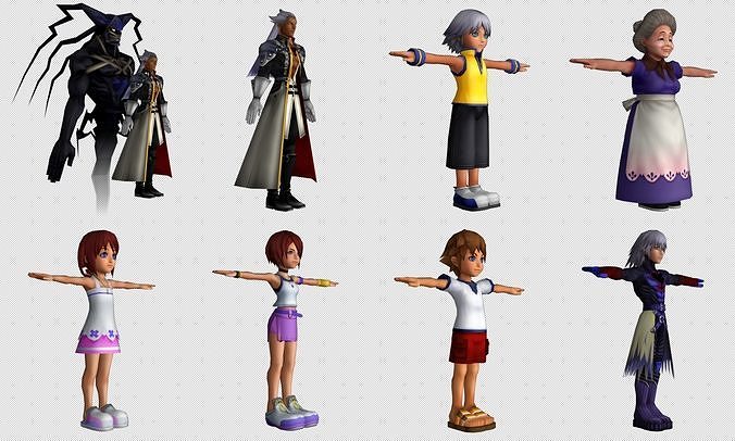 Cartoon - Characters 4 Low-poly 3D model