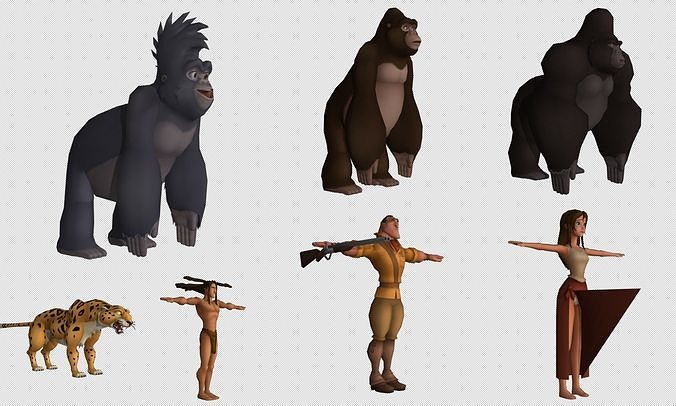 Cartoon - Characters 13 Low-poly 3D model