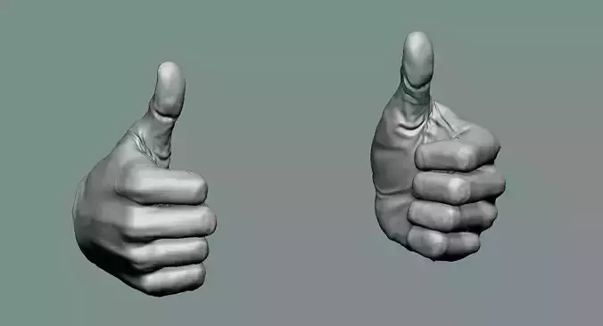 Thumbs Up hands 3D print model