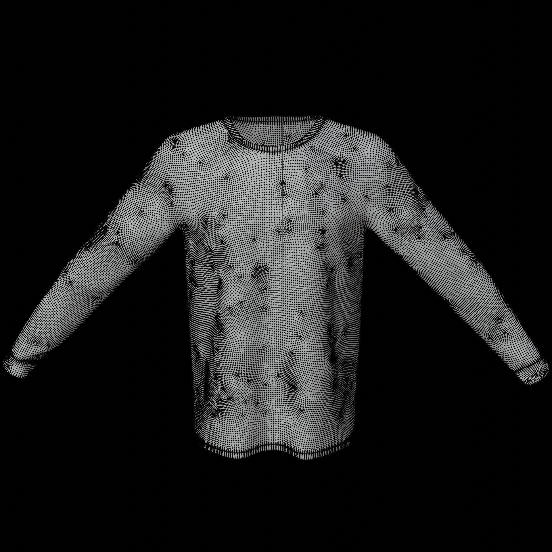 Sweatshirt sweater 3D model_4
