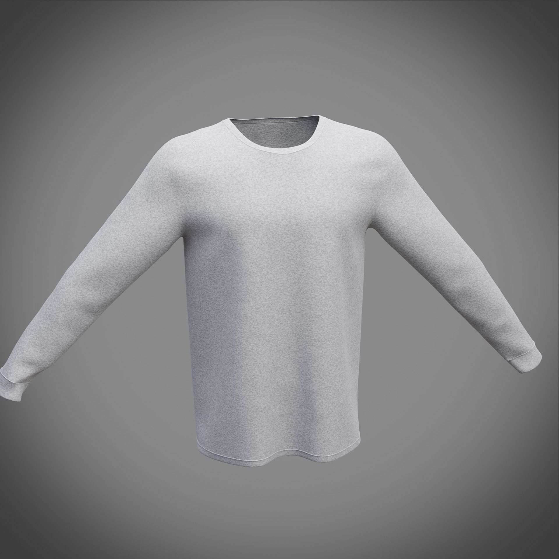 Sweatshirt sweater 3D model_3