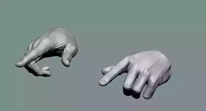Pointing Hands 3D print model