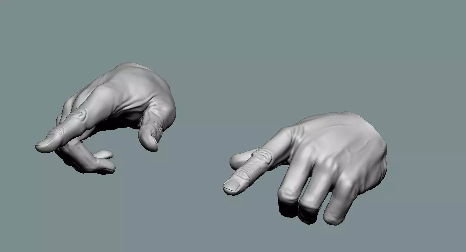 Pointing Hands 3D print model_0