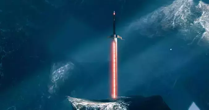 Sword in middle of rock