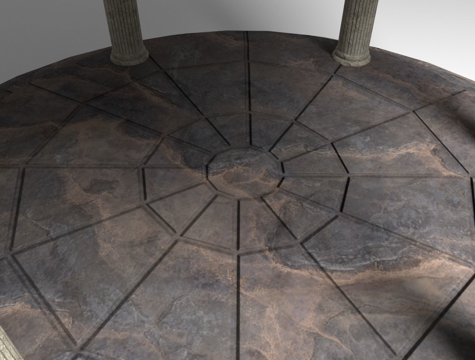 TEMPLE stone gazebo 3D model_3