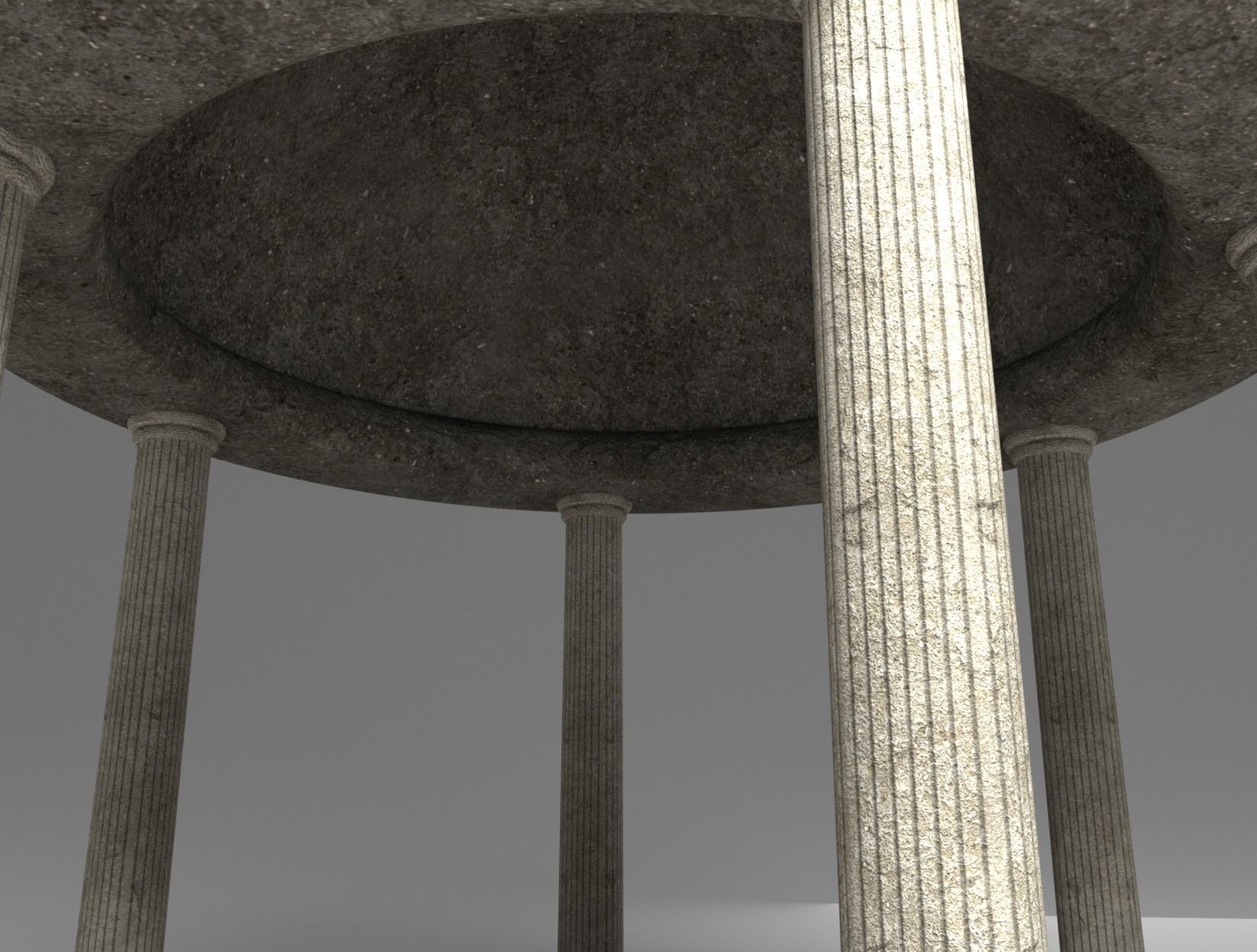 TEMPLE stone gazebo 3D model_4