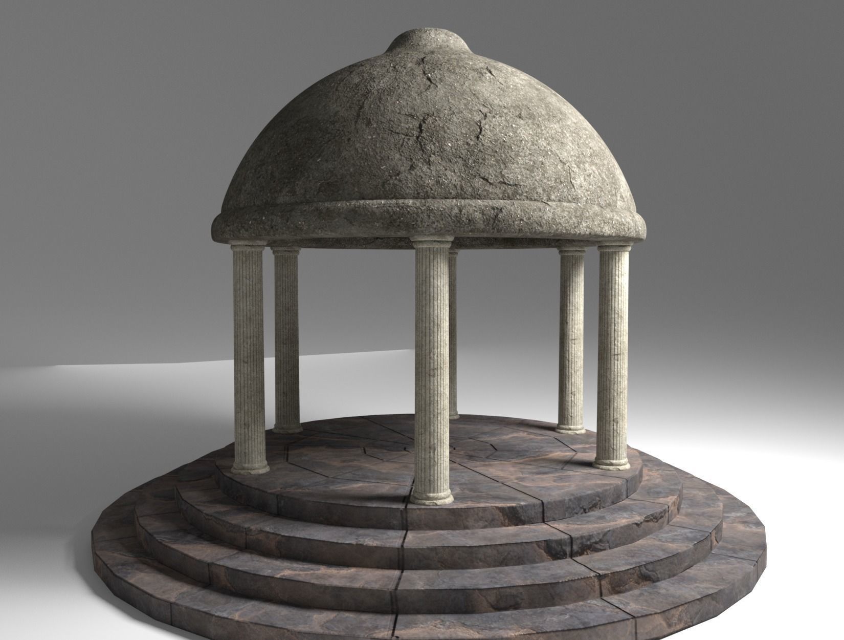 TEMPLE stone gazebo 3D model_1