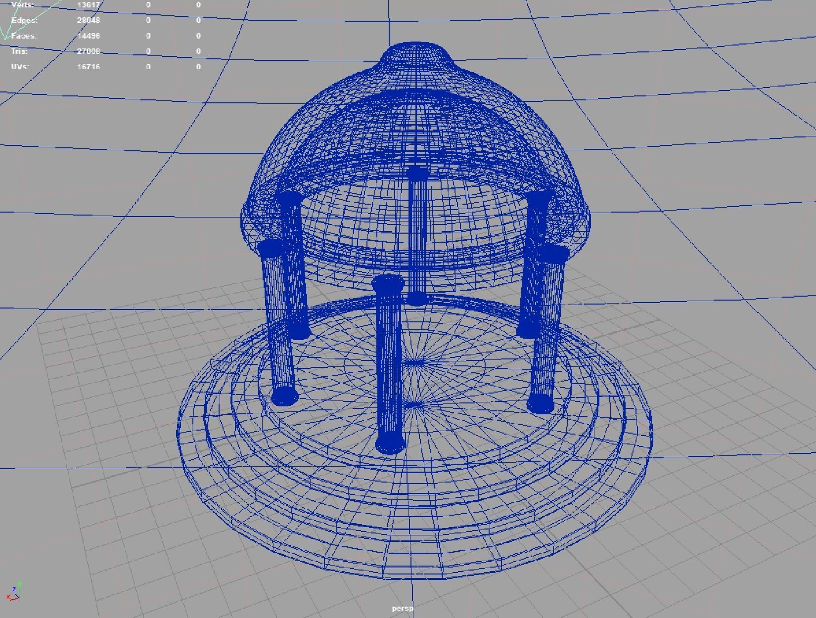 TEMPLE stone gazebo 3D model_11