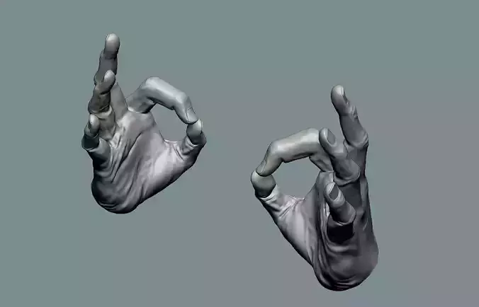 OK Hands 3D print model