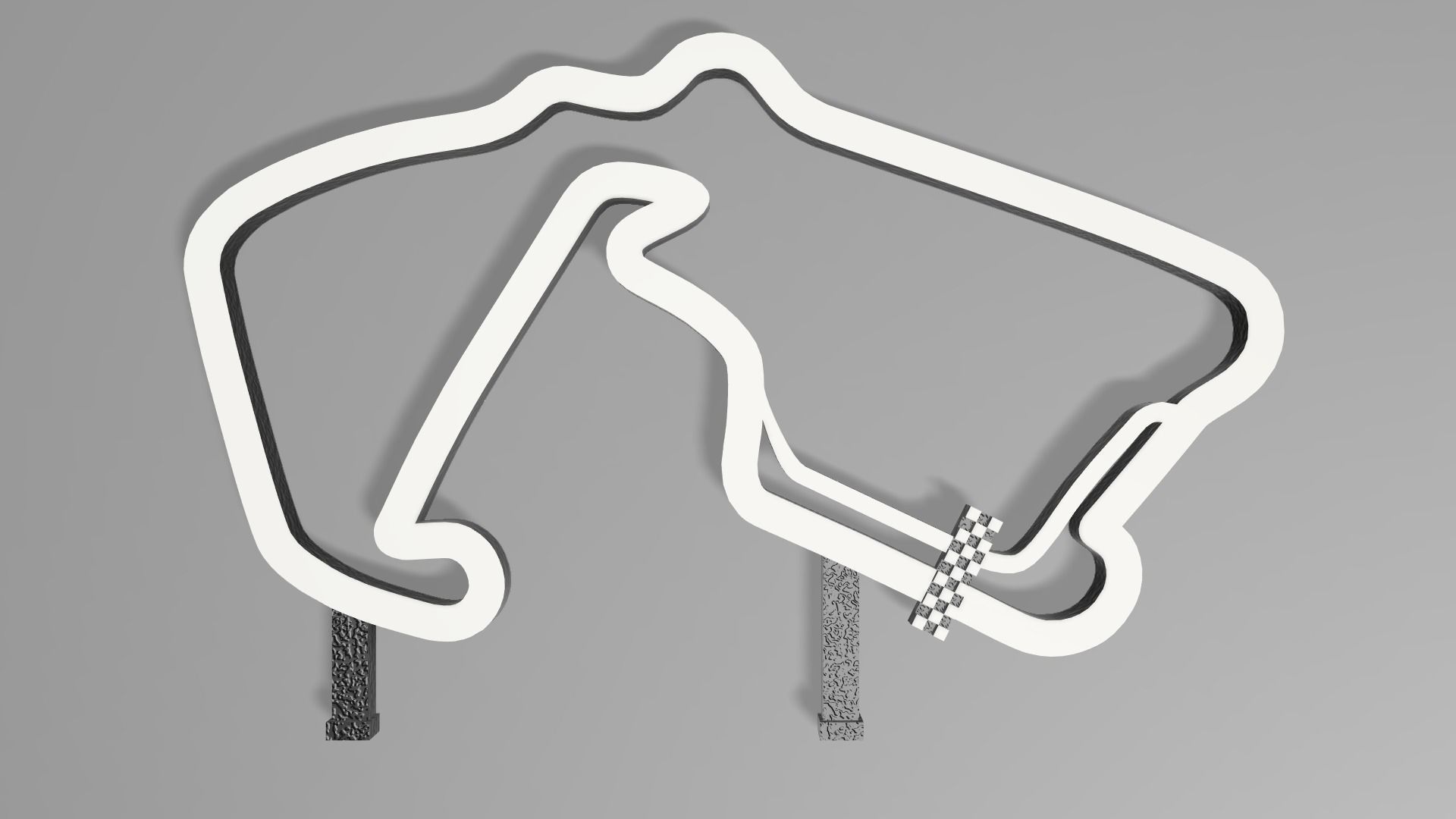 F1 Silverstone Race Track STL File Autodesk Fusion 360 3D print model_2