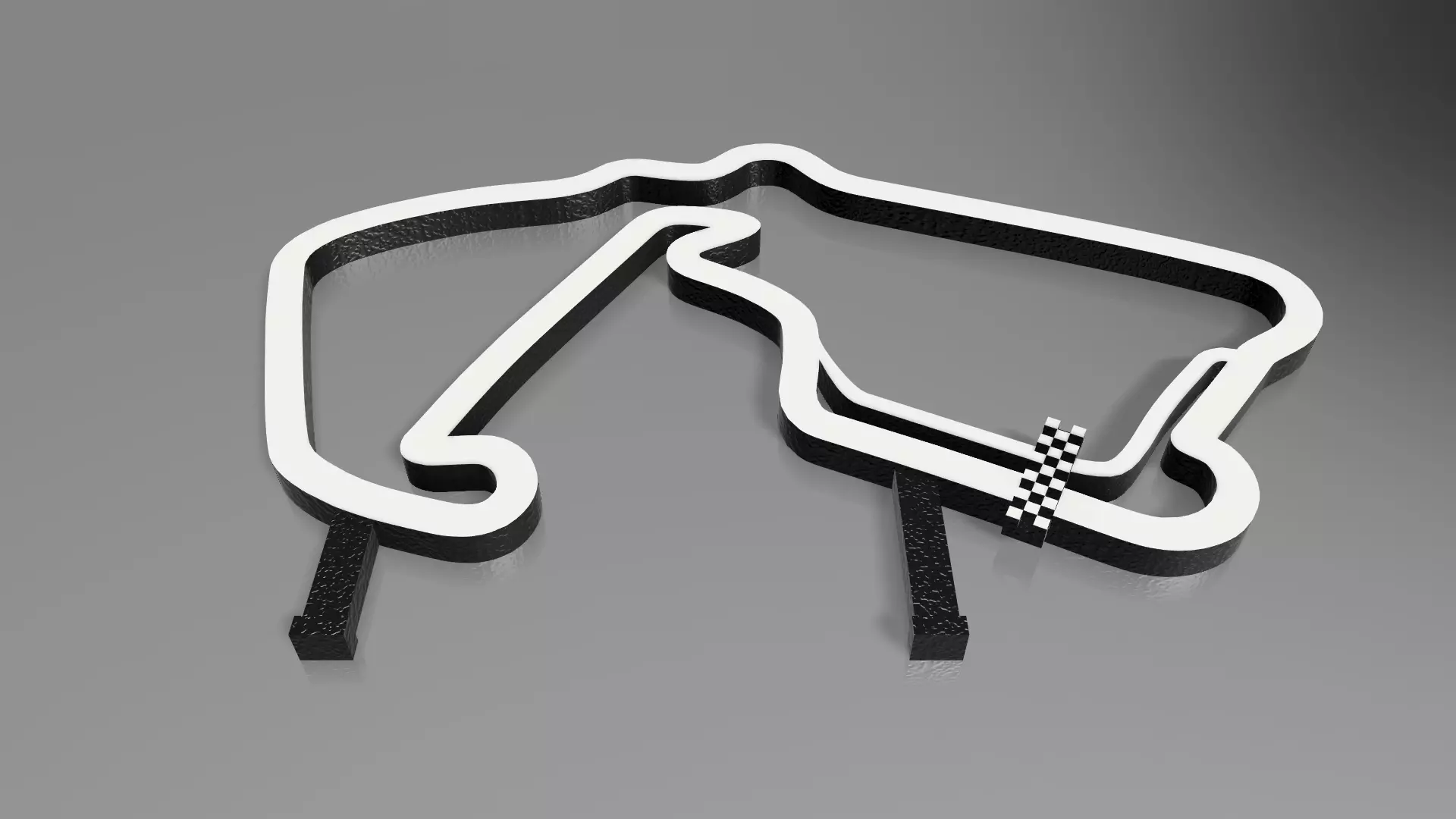 F1 Silverstone Race Track STL File Autodesk Fusion 360 3D print model_0