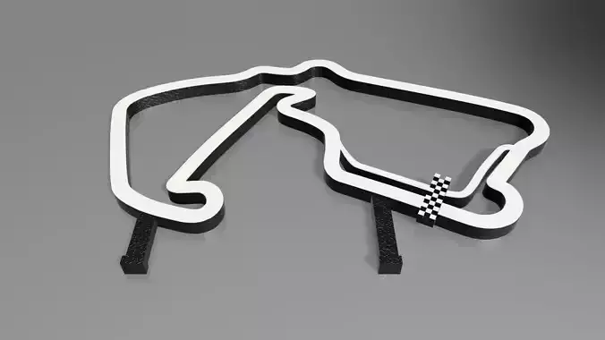F1 Silverstone Race Track STL File Autodesk Fusion 360 3D print model