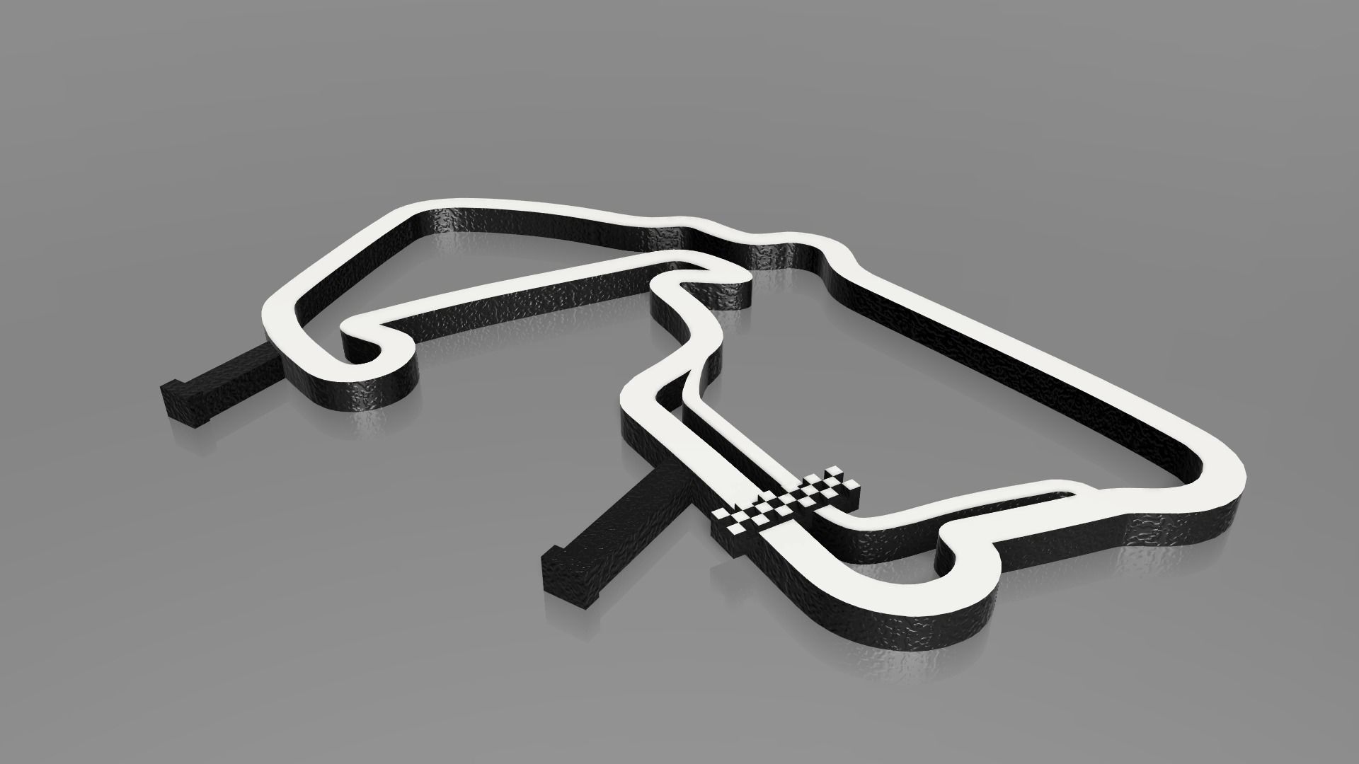 F1 Silverstone Race Track STL File Autodesk Fusion 360 3D print model_3