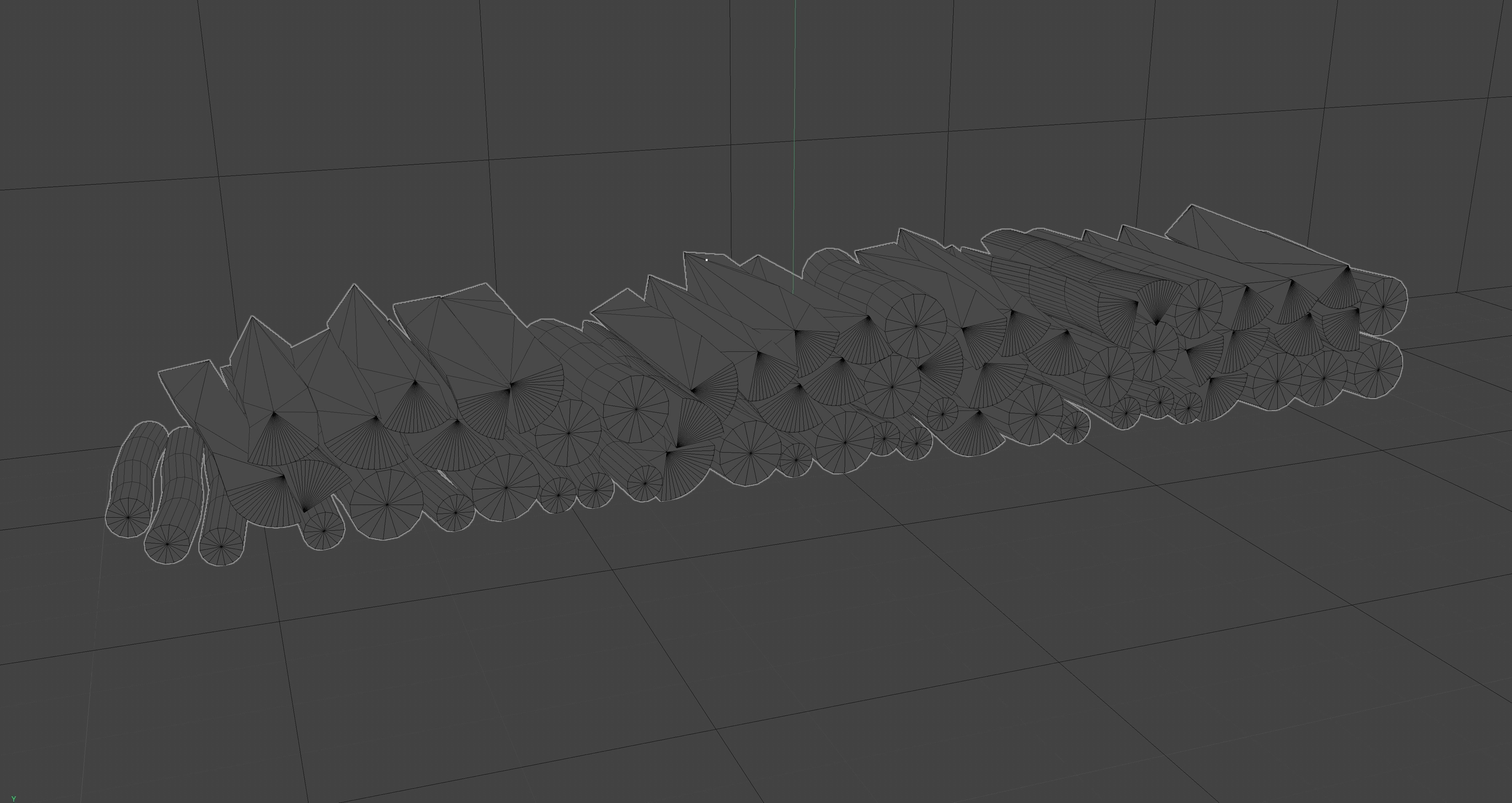 firewood logs stacked 3D model_8