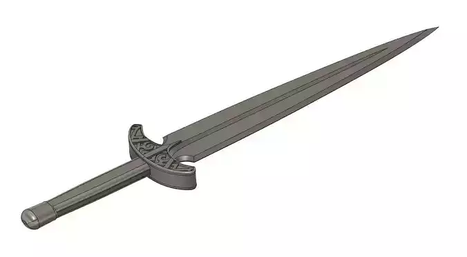 Steel dagger from Skyrim 3d print prop