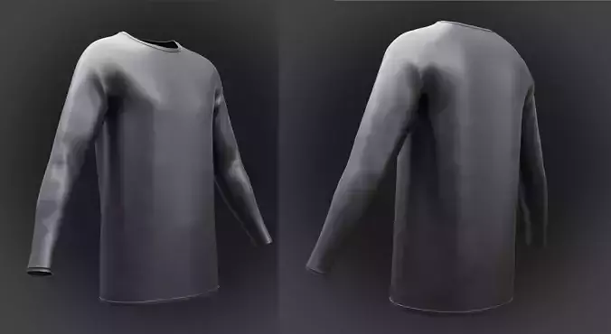 Roundneck leather shirt - Male sleeve shirt 