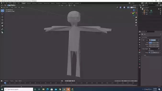 Low poly Human figure