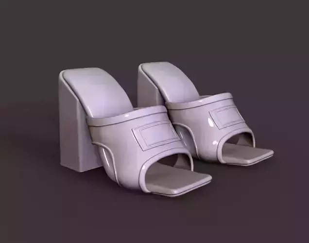 women shoe 3D print model