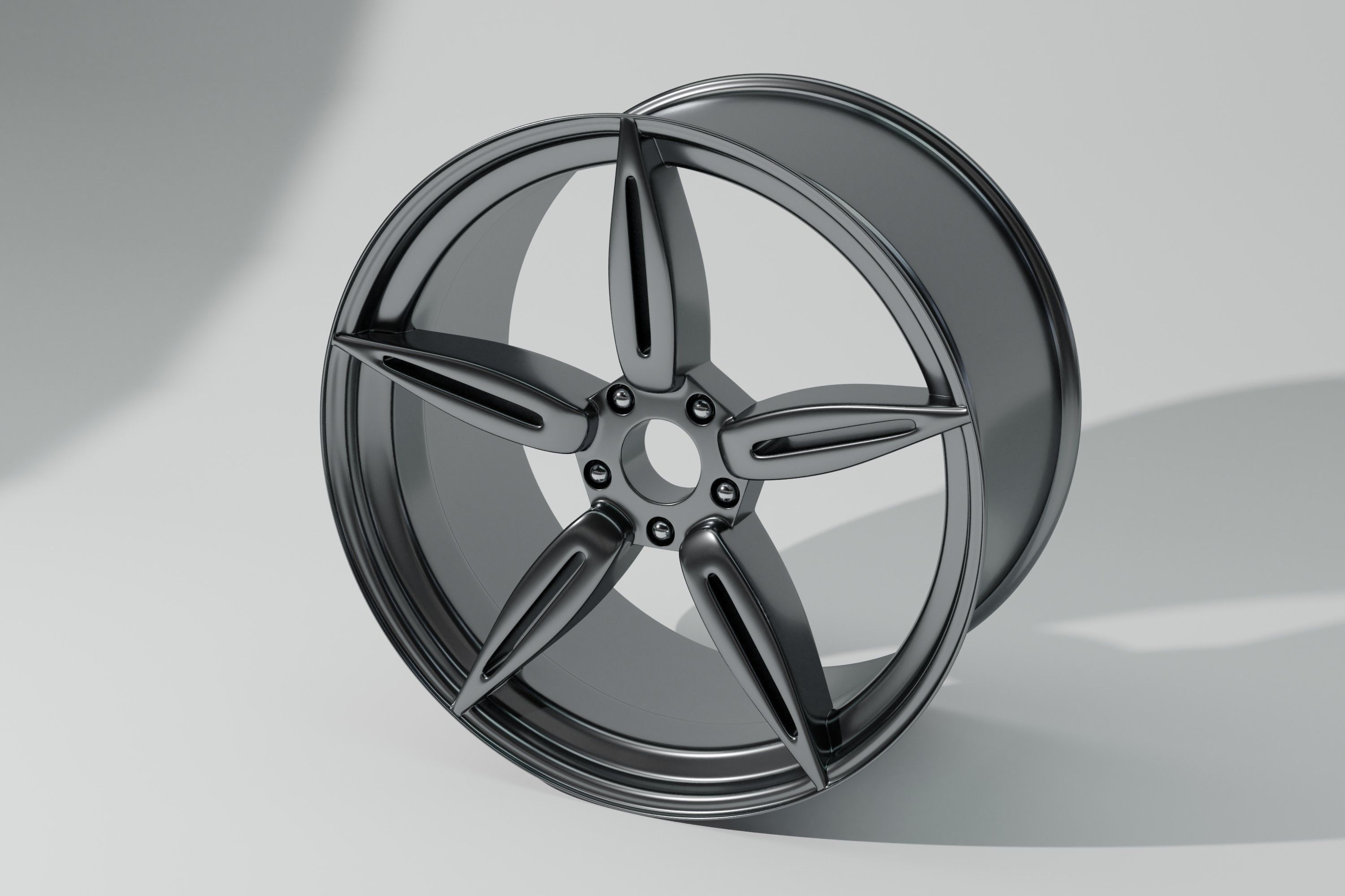 Lug Nut Free low-poly 3D model_3