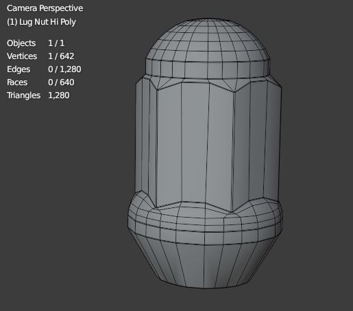 Lug Nut Free low-poly 3D model_1