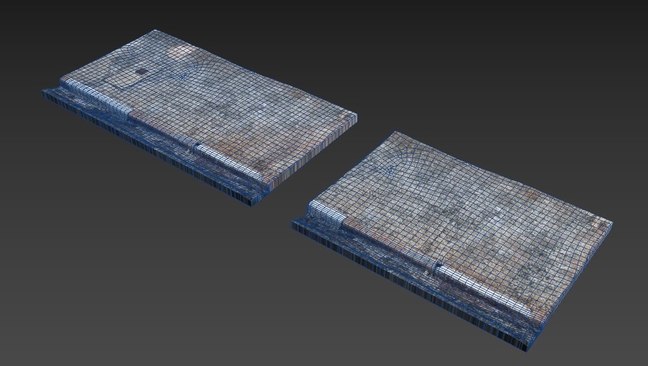 Sidewalk high textured model 3D model_3