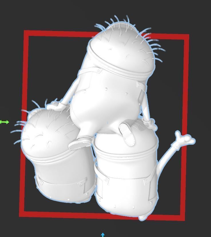 Minions - Group of 3 Friends - HI RES 3D PRINT FILE 3D print model_4