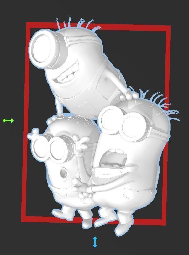 Minions - Group of 3 Friends - HI RES 3D PRINT FILE 3D print model_6