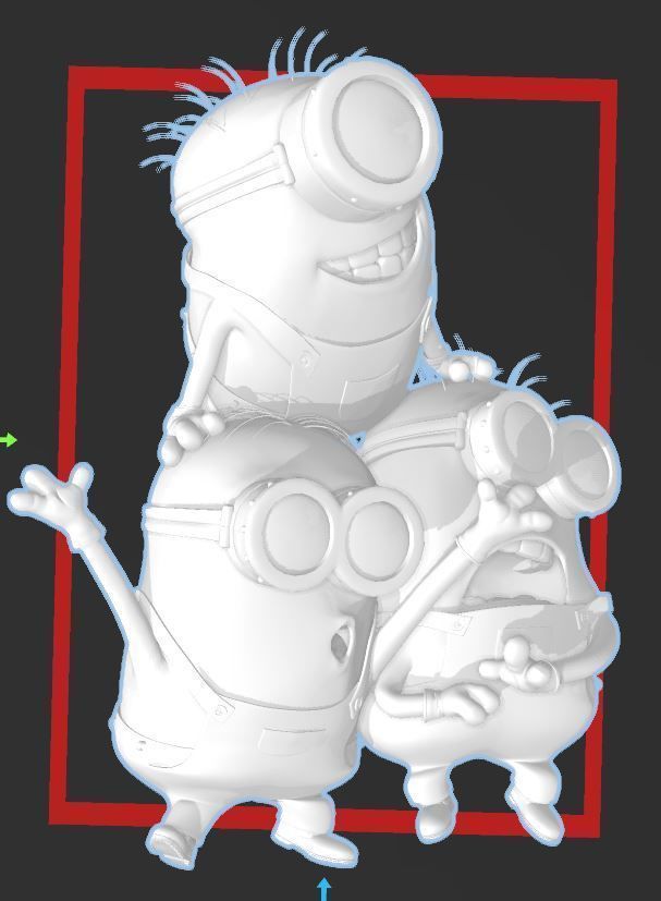 Minions - Group of 3 Friends - HI RES 3D PRINT FILE 3D print model_1