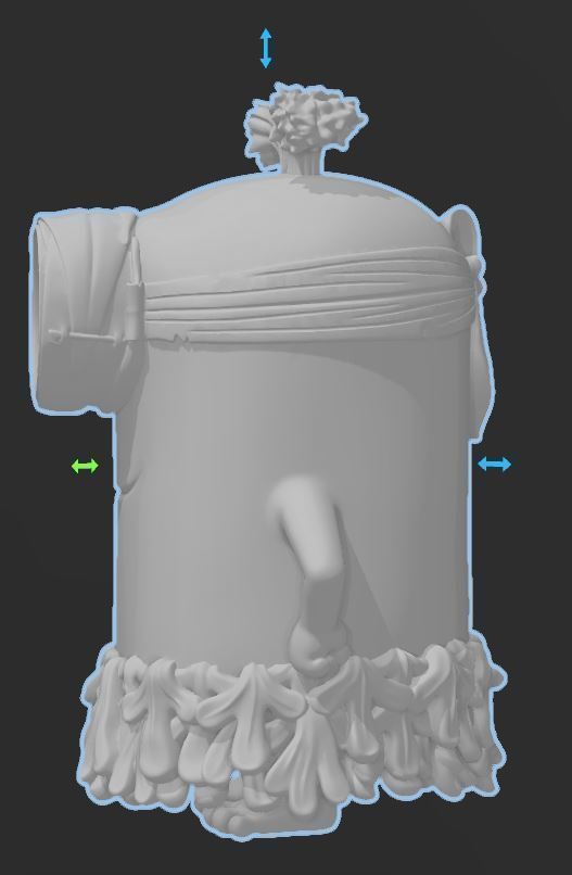 Minions - Jungle Minion with Grass Skirt - HI RES 3D PRINT FILE 3D print model_17