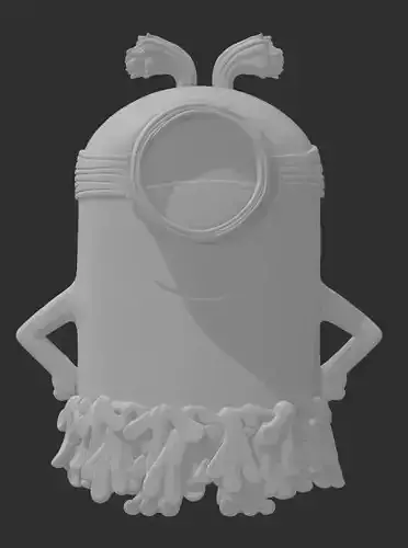 Minions - Jungle Minion with Grass Skirt - HI RES 3D PRINT FILE 3D print model