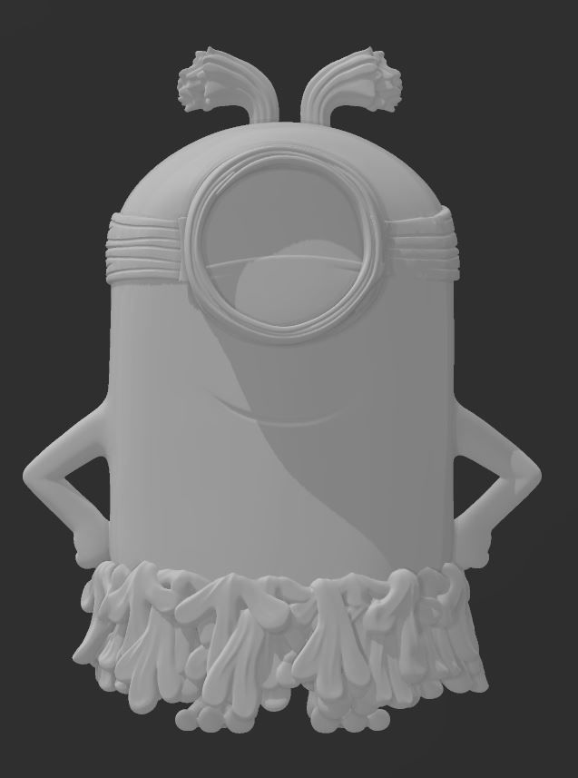 Minions - Jungle Minion with Grass Skirt - HI RES 3D PRINT FILE 3D print model_1