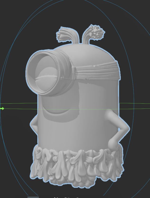 Minions - Jungle Minion with Grass Skirt - HI RES 3D PRINT FILE 3D print model_19