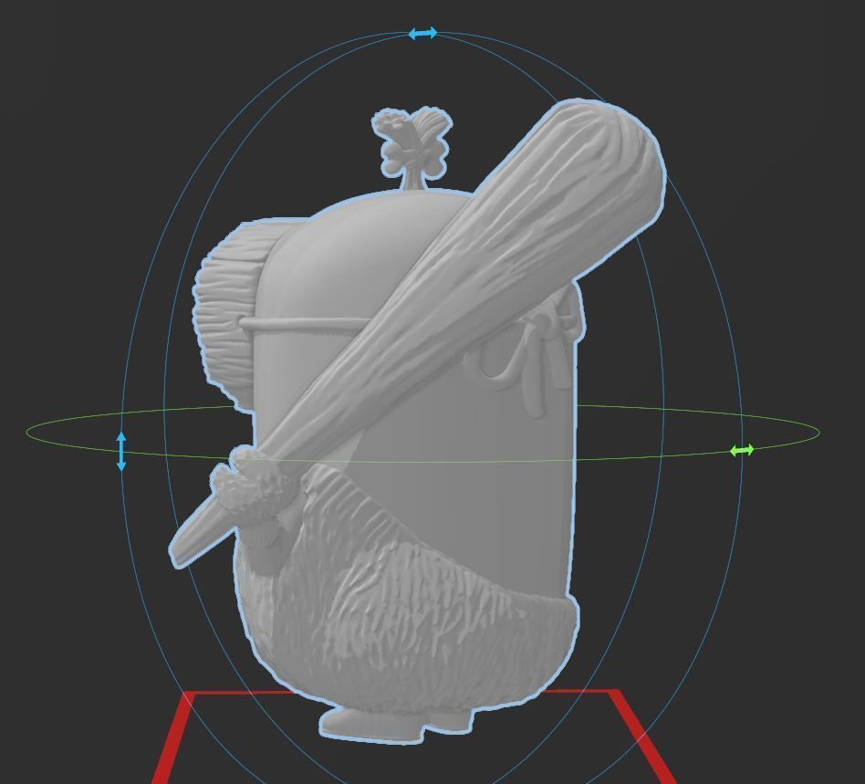 Minions - Jungle Minion with Grass Skirt - HI RES 3D PRINT FILE 3D print model_26