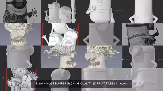 Minions Collection - HI QUALITY 3D PRINT FILES 