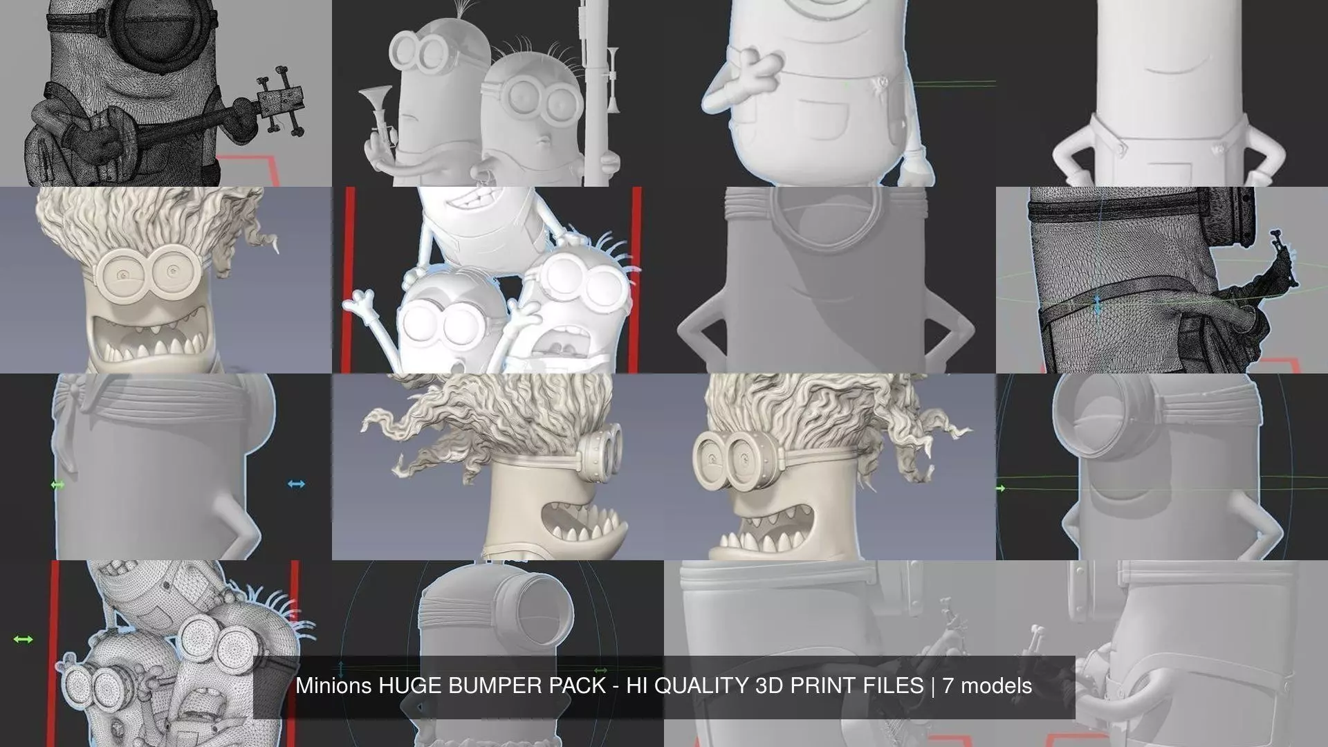 Minions Collection - HI QUALITY 3D PRINT FILES _0