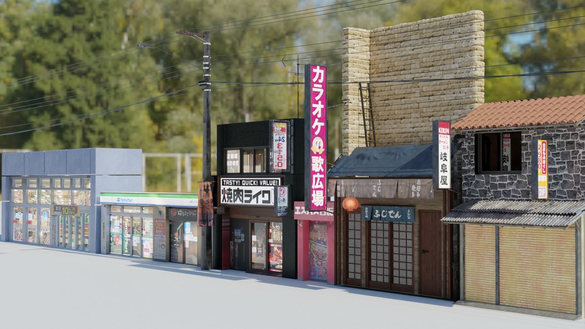 Japanese Stores - Pack Premium 3D model_1