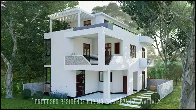 Modern House Asia-AutoCAD Plan 3D model