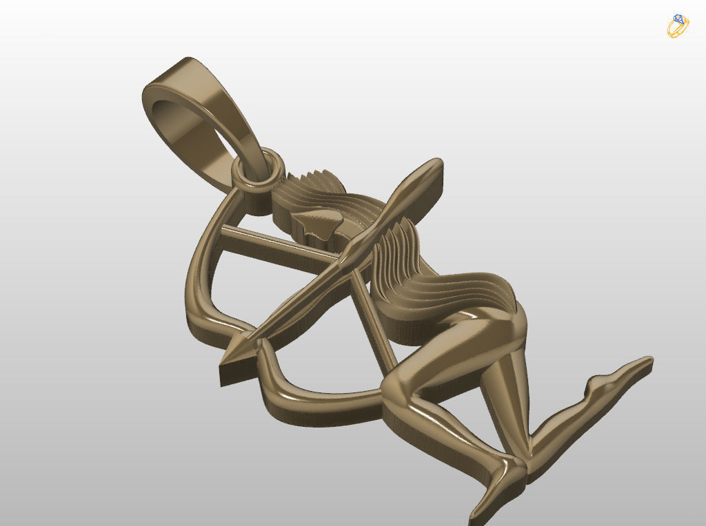 Sagittarius Zodiac Pendant 3D print model_10