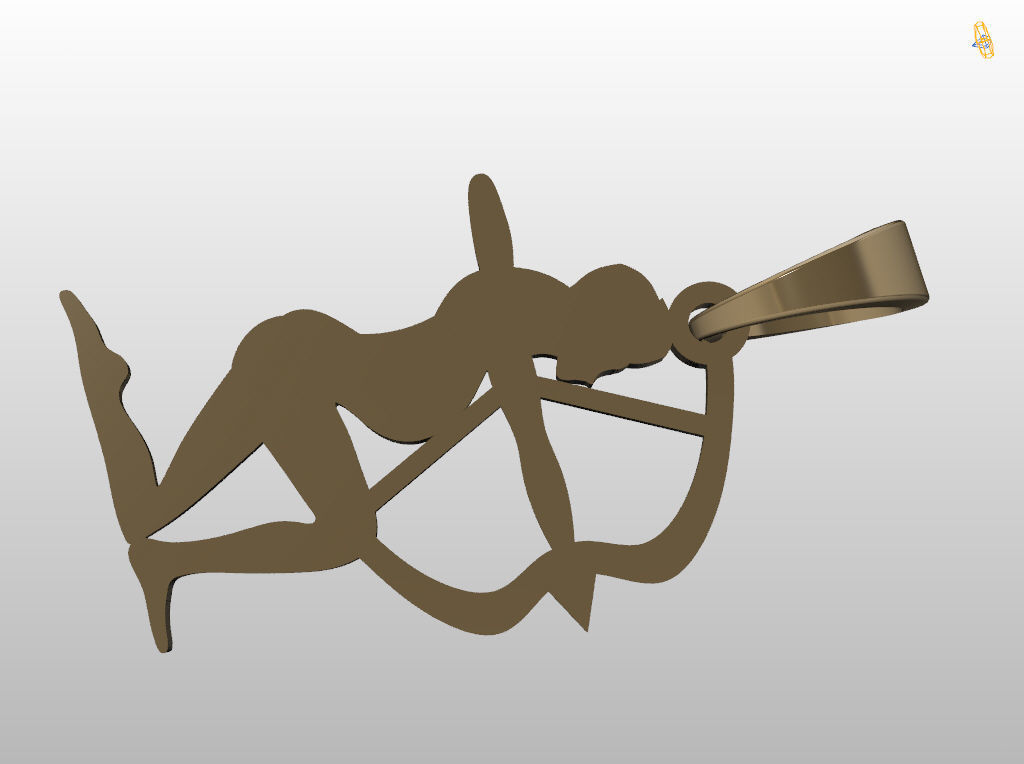 Sagittarius Zodiac Pendant 3D print model_14