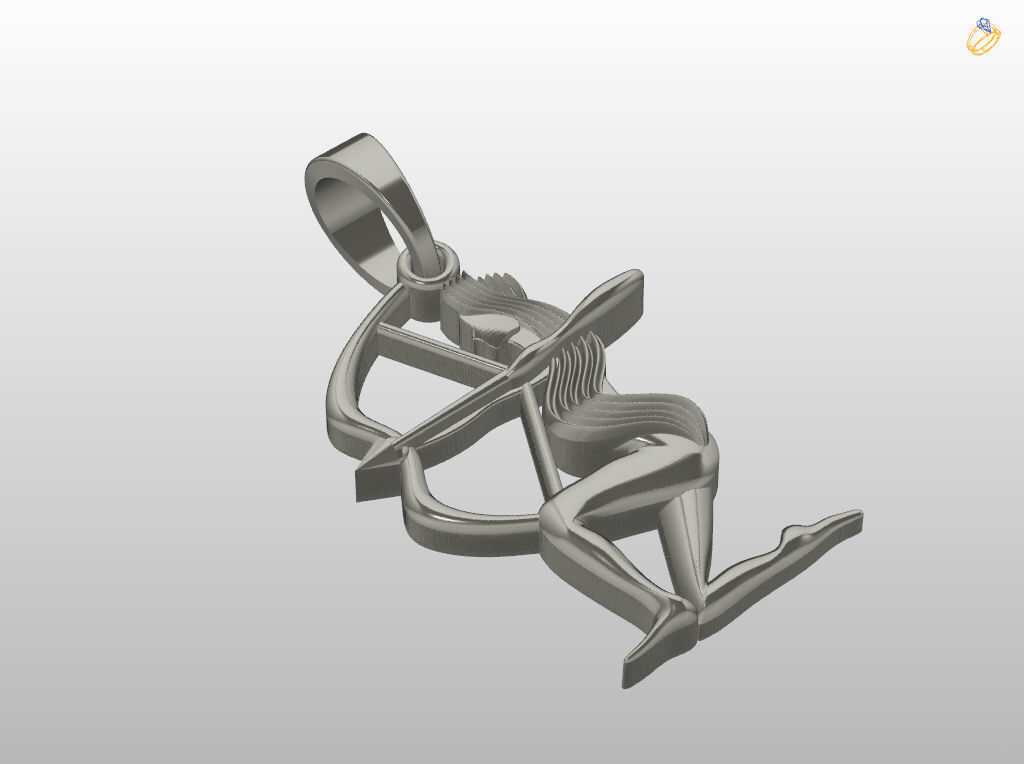 Sagittarius Zodiac Pendant 3D print model_16