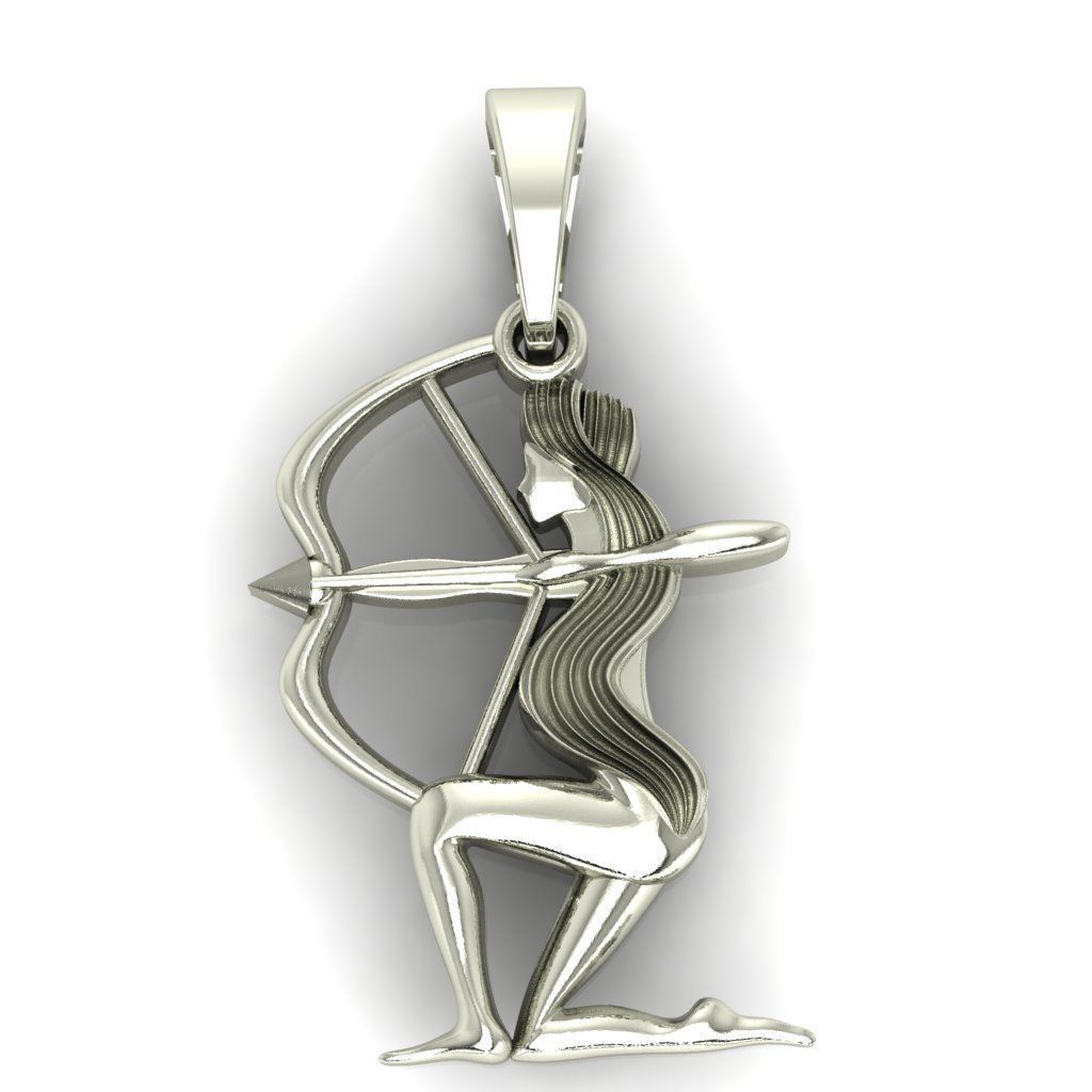 Sagittarius Zodiac Pendant 3D print model_5