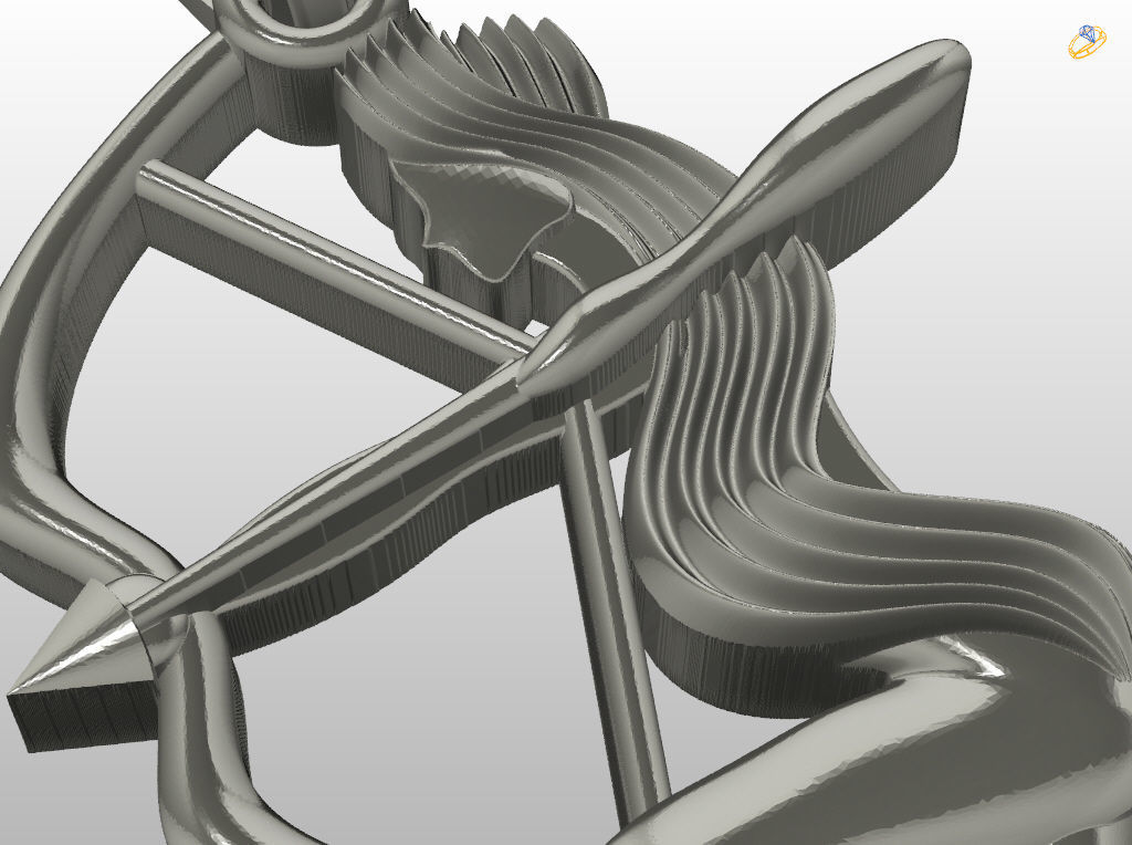 Sagittarius Zodiac Pendant 3D print model_17