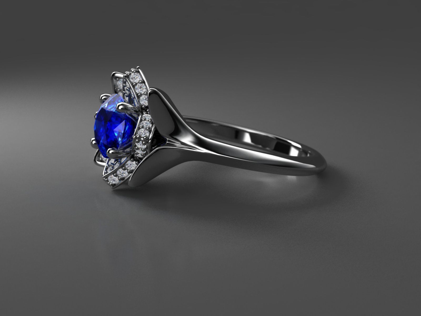 Lotus ring  3D print model_1