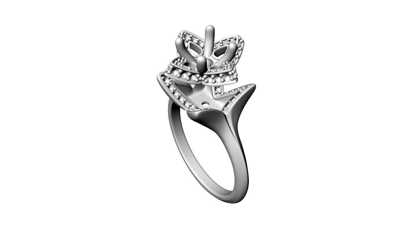 Lotus ring  3D print model_8