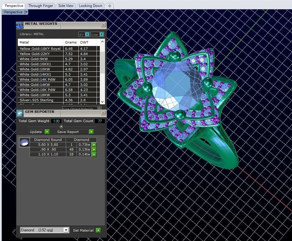 Lotus ring  3D print model_7
