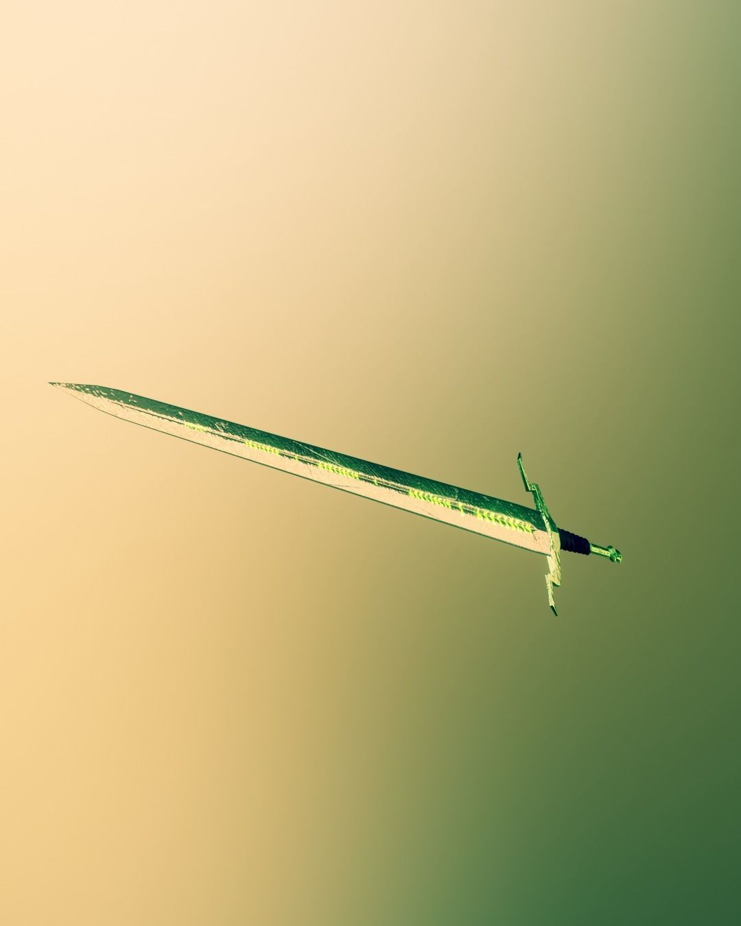 Legendary sword Low-poly 3D model_2