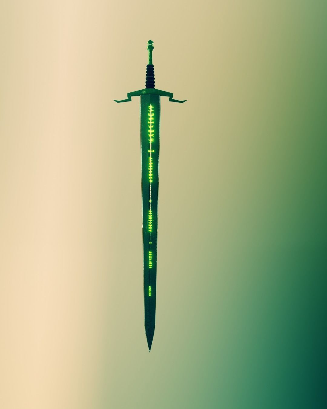Legendary sword Low-poly 3D model_1