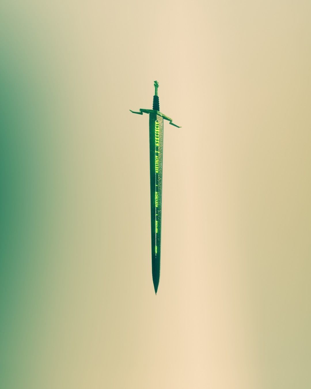 Legendary sword Low-poly 3D model_3